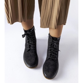 Alfred's black eco-suede workers 1