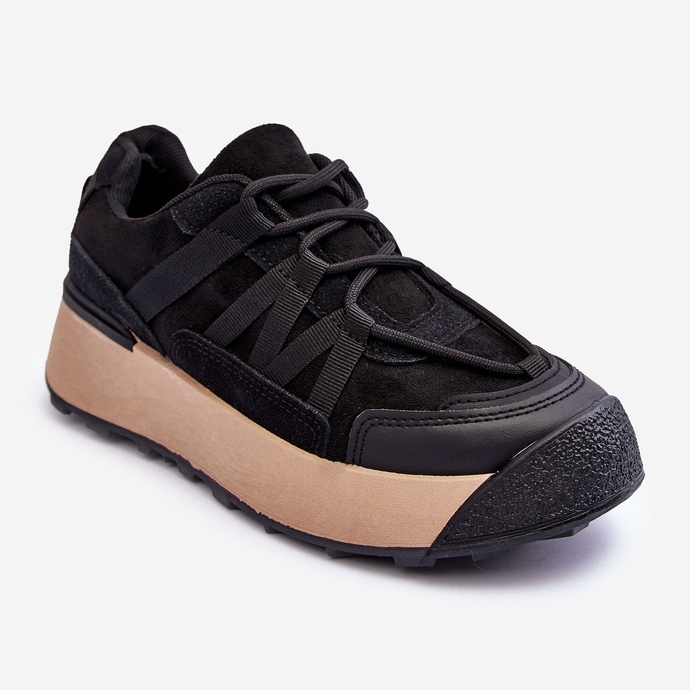 PS1 Women's Suede Sports Shoes on the Platform Black Rohan 1 PS1 Women's Suede Sports Shoes on the Platform Black Rohan 1