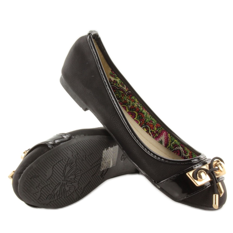 Ballerinas golden accessories Y20-21B Black 1