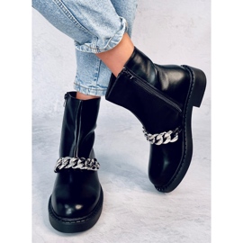 Foster Black women's chain ankle boots 1