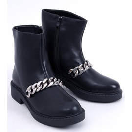 Foster Black women's chain ankle boots 2