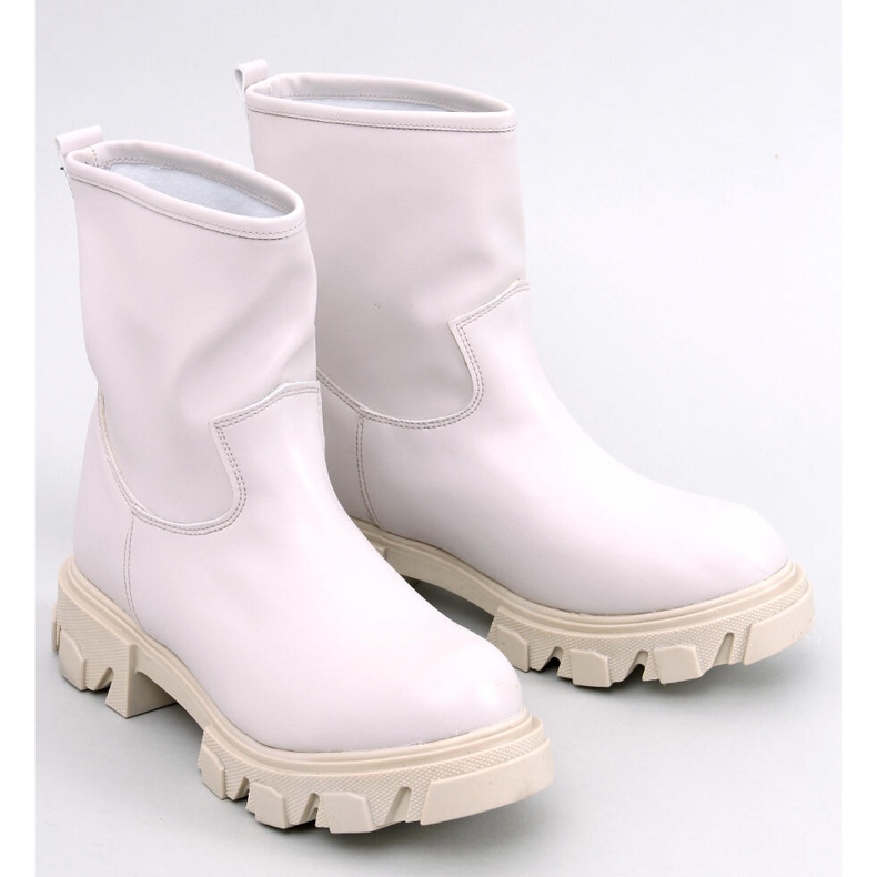 Grants Beige thick sole ankle boots 1