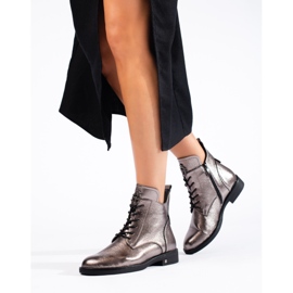 W. Potocki Potocki silver flat boots brown 1