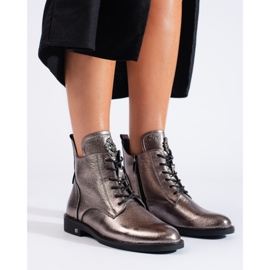 W. Potocki Potocki silver flat boots brown 2