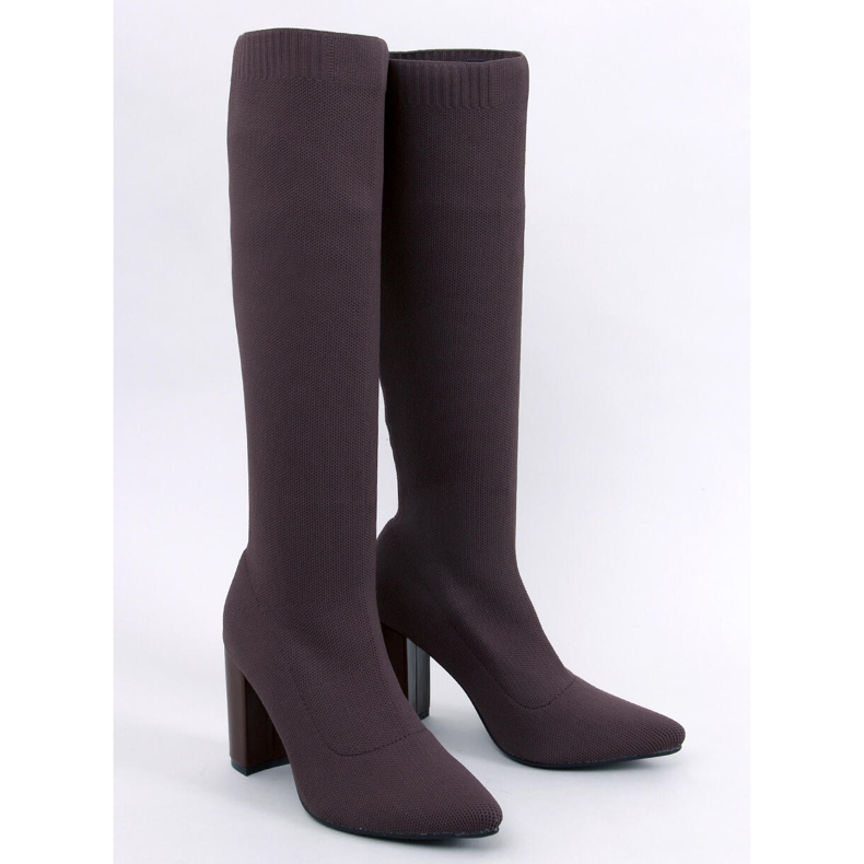 Elisha Brown elastic high-heeled boots 1