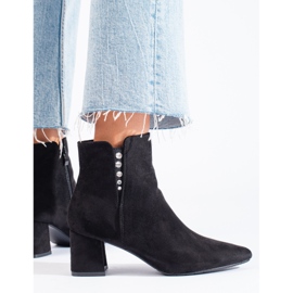 Shelovet black suede women's ankle boots 2