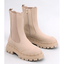Faime Beige high Chelsea boots 1