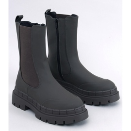 Faime Kaki high Chelsea boots green 1