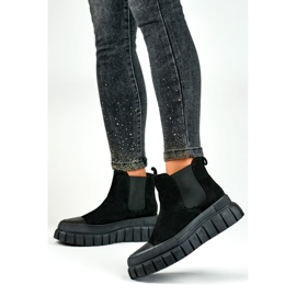 Black sporty women's Chelsea boots 1 Black sporty women's Chelsea boots 1