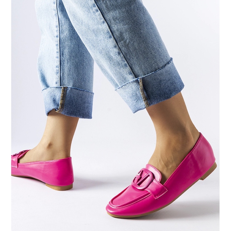 Pink buckle moccasins by Delgi 1