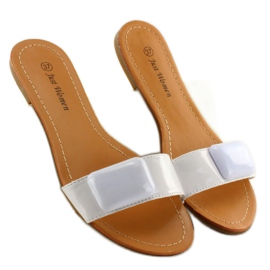 Slippers with a belt 8293-60 White 2