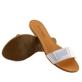 Slippers with a belt 8293-60 White 1