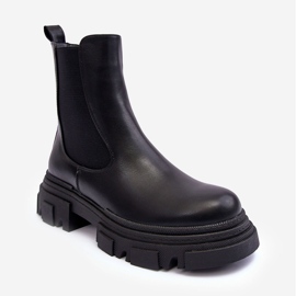 PS1 Black Solita Leather Chelsea Boots with Flat Heels and Platform 2 PS1 Black Solita Leather Chelsea Boots with Flat Heels and Platform 2