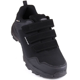 American Club Jr AM931 Velcro softshell sports shoes, black 1