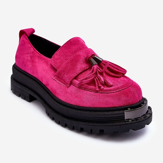 PS1 Suede Shoes Women's Moccasins Fuchsia Ramvli pink 1