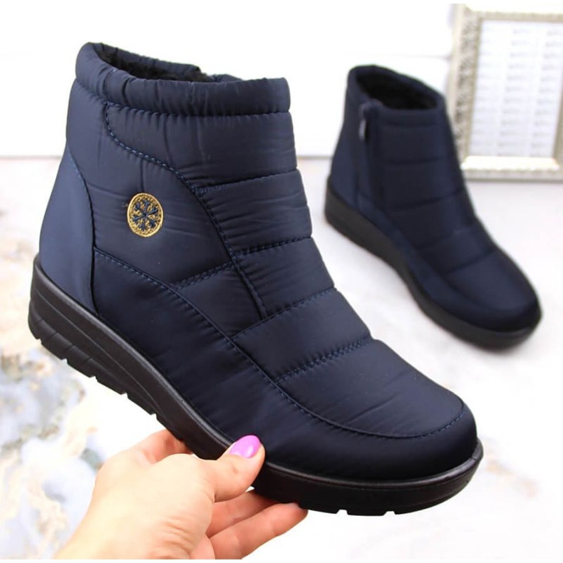 News W EVE437B wedge snow boots, navy blue 1
