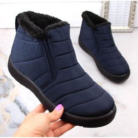 Waterproof slip-on snow boots News W EVE438B, navy blue 1