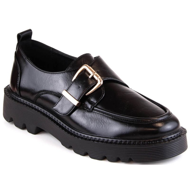 Platform shoes with a buckle Vinceza W JAN237A, black 2