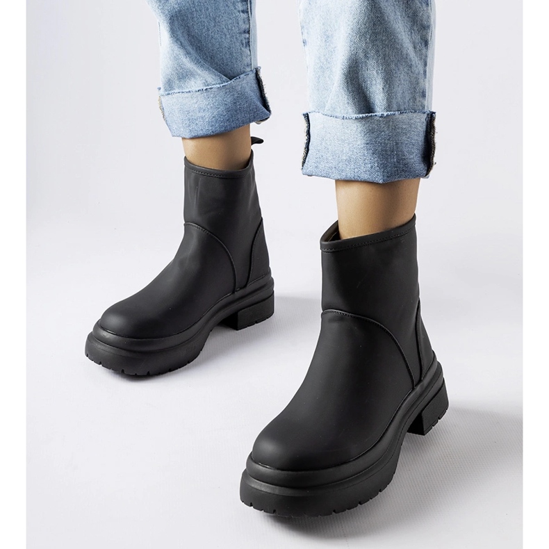 Black rubber insulated Clotilde ankle boots 1 Black rubber insulated Clotilde ankle boots 1