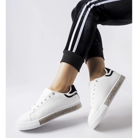 White and black sneakers with Dina rhinestones 2