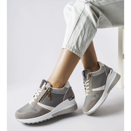 Inna Gray Ashland wedge sneakers grey 1