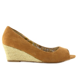 Wedges espadrilles Ls-141 camel brown 2
