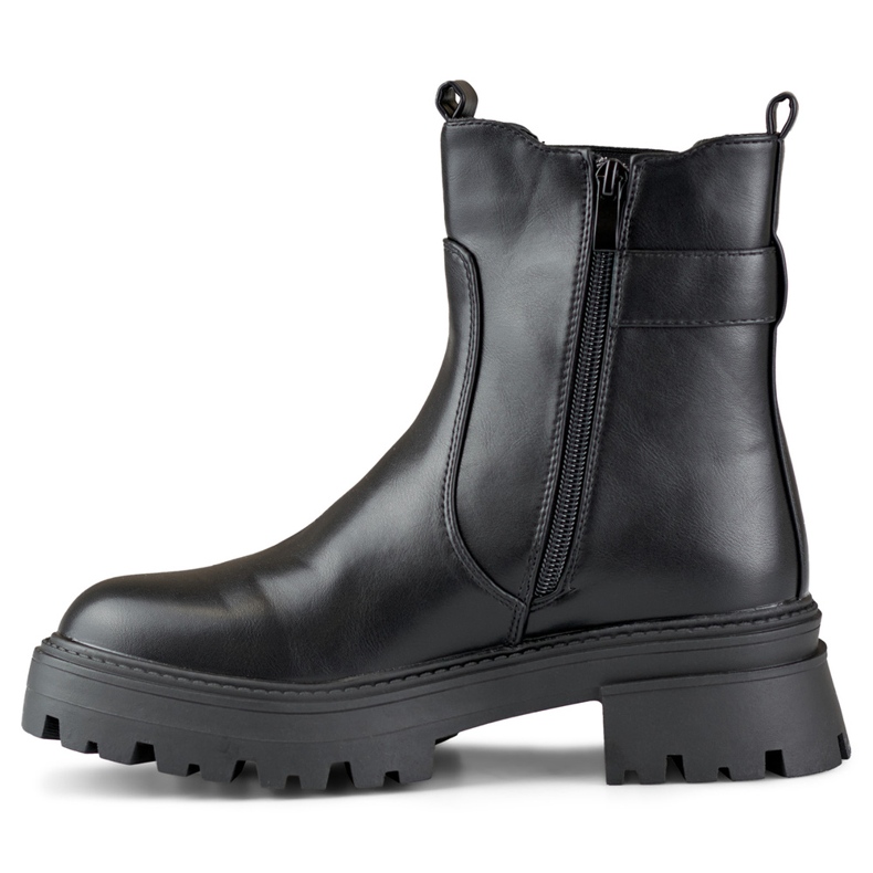 Classic women's baggies with a decorative buckle black 1