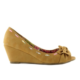 Pumps wedges 77-79 camel brown 1