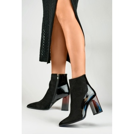 Elegant women's high-heeled boots black 2