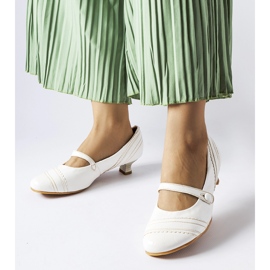 White Sant'Antonio low-heeled pumps 1