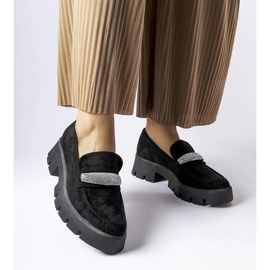 Black moccasins with a massive Macario sole 1