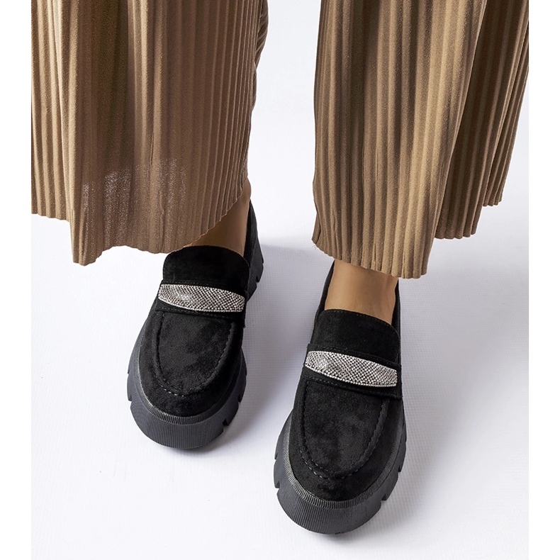 Black moccasins with a massive Macario sole 2