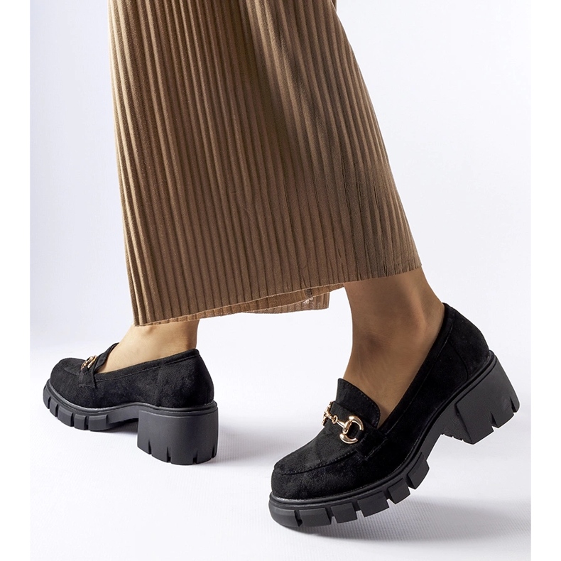 Black Irmina high-heeled shoes 1