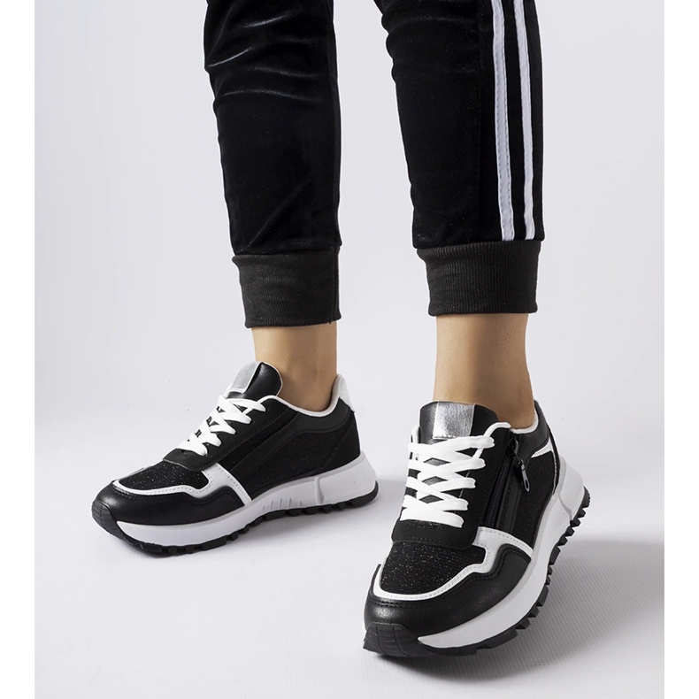 Black decorative Camuzzoni sneakers 1