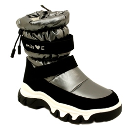 WaterProof Snow Boots For Children Miss Evento 23Dz23-6578 Grey-Black 1
