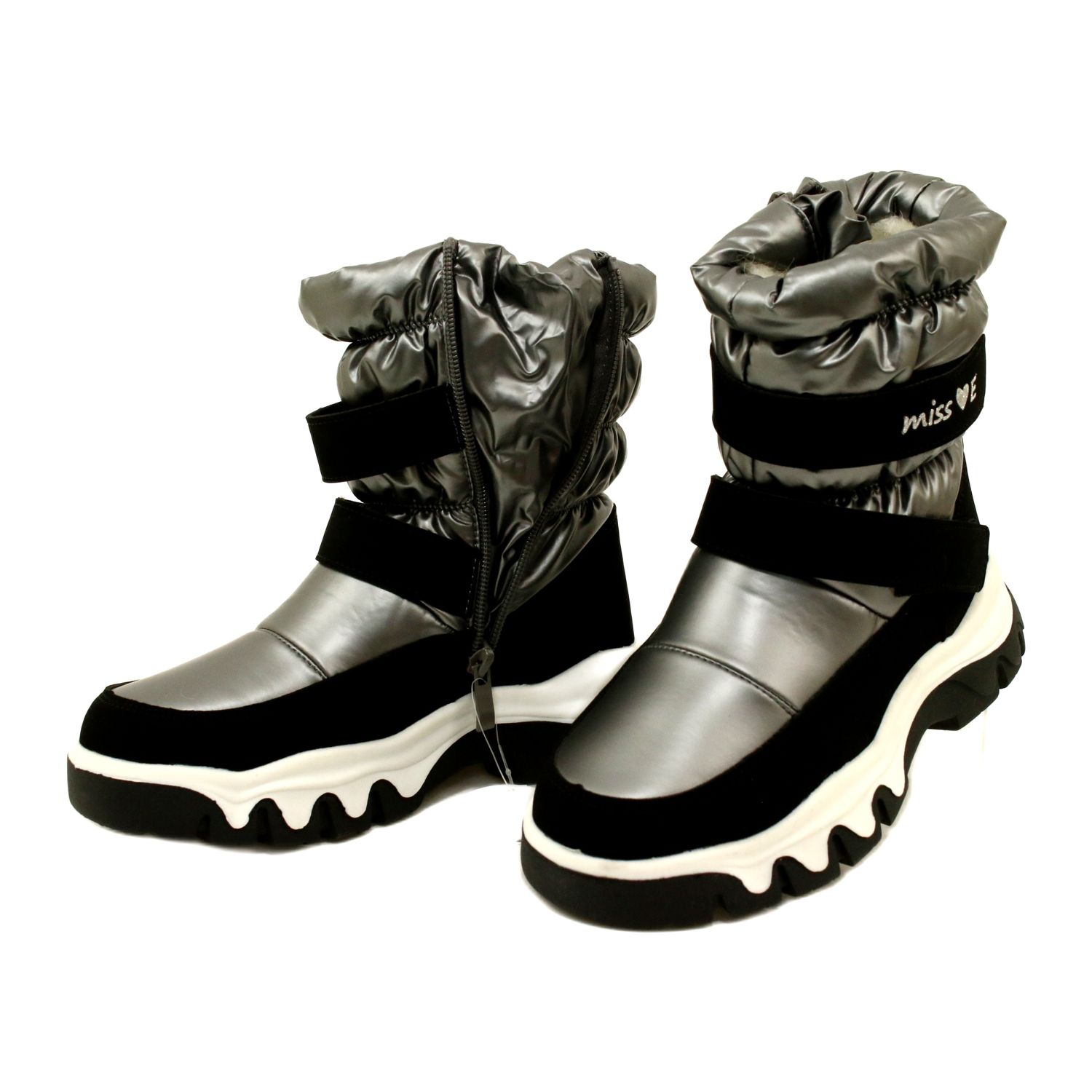 WaterProof Snow Boots For Children Miss Evento 23Dz23 6578 Grey