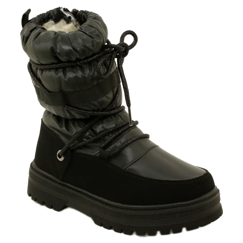 Waterproof Girls' snow boots Miss Evento 23Dz23-6585 black 1