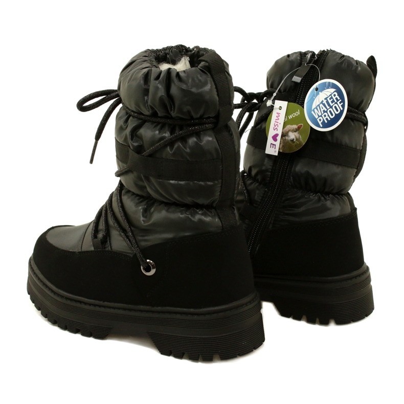 Waterproof Girls' snow boots Miss Evento 23Dz23-6585 black 5