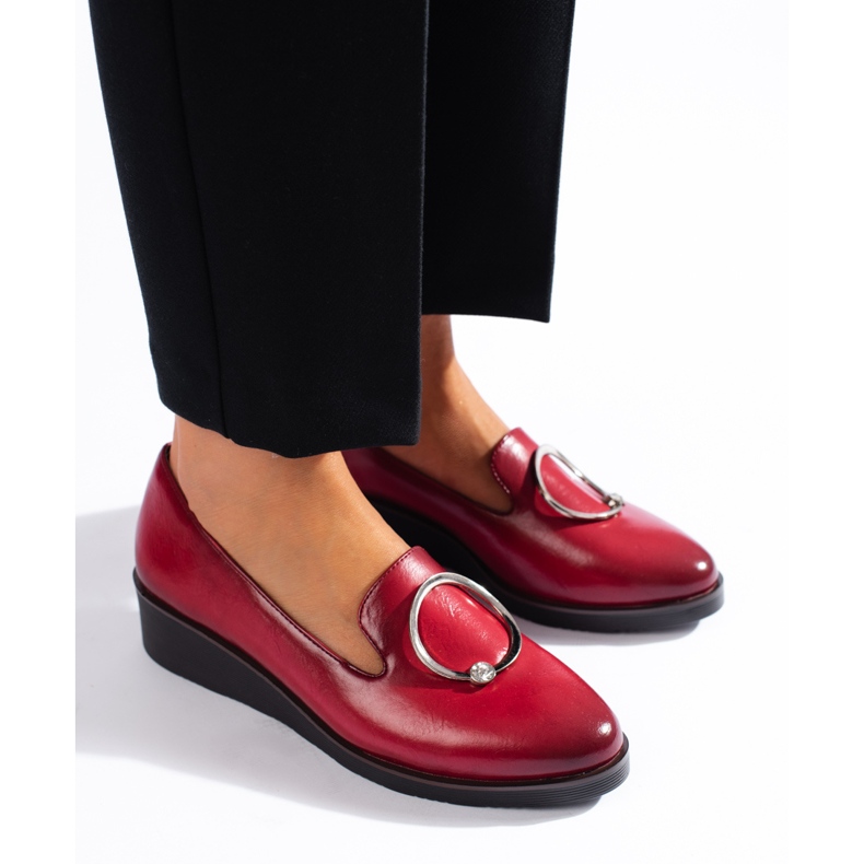 W. Potocki Women's red low wedge shoes from Potocki 1