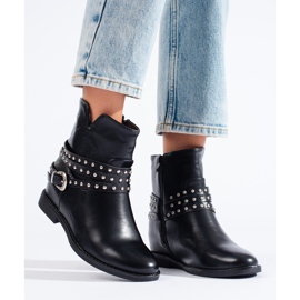 Shelovet black ankle boots with hidden wedge 1