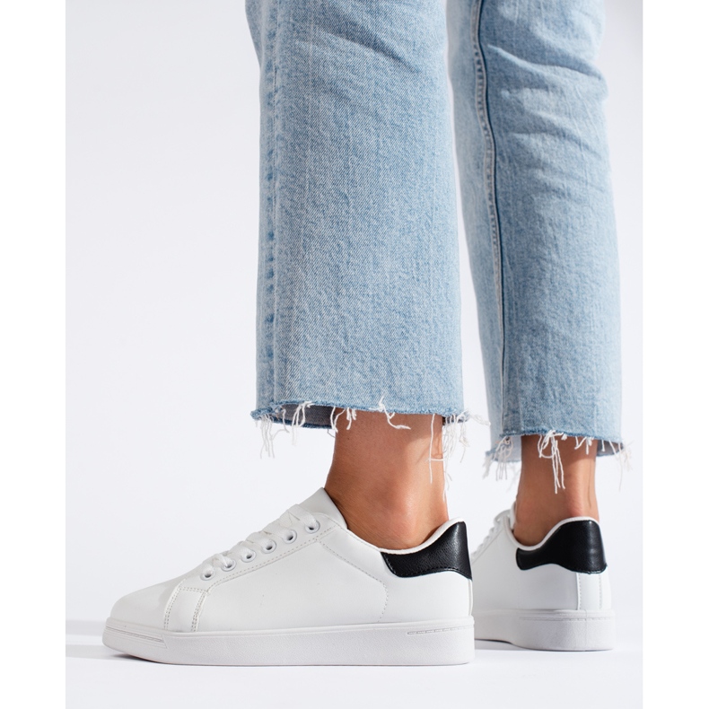 White classic women's sports shoes by Shelovet 1