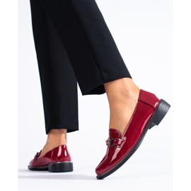 Shelovet women's burgundy patent loafers red 1 Shelovet women's burgundy patent loafers red 1