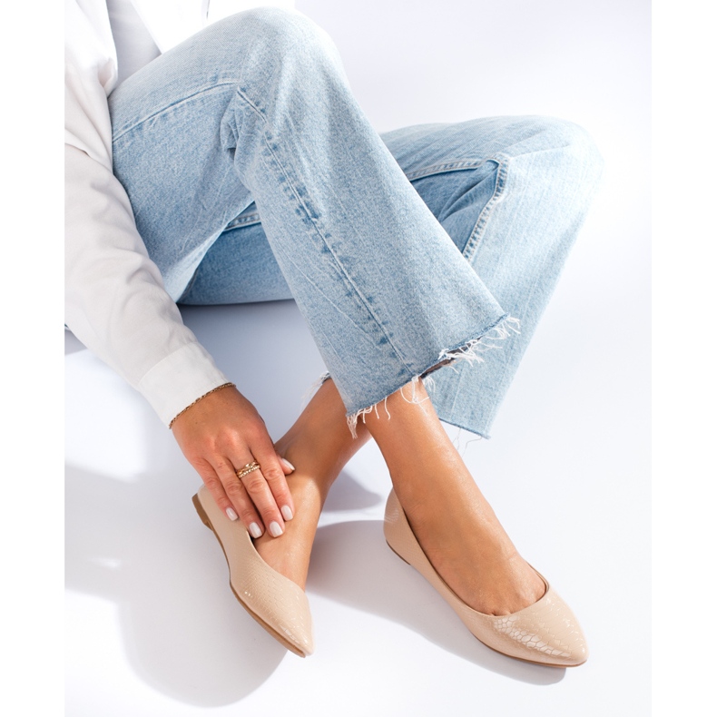 Beige women's ballet flats by Shelovet 1 Beige women's ballet flats by Shelovet 1