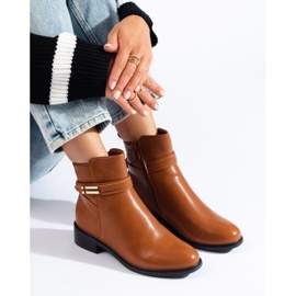 Brown classic insulated women's boots by Shelovet 2
