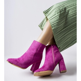 Pink Cheney high-heeled ankle boots 1
