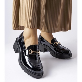 Black patent leather Fabrizio high-heeled shoes 1