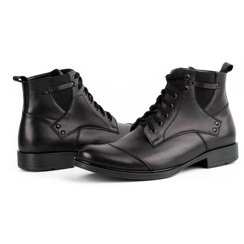 Olivier Men's winter leather boots 7005KB black 4 Olivier Men's winter leather boots 7005KB black 4