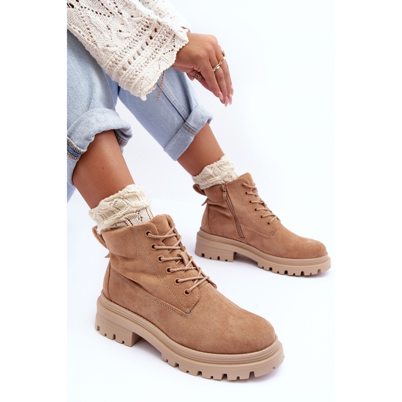 PM1 Suede Trappers Insulated Ankle Boots, Dark Beige Alden 1