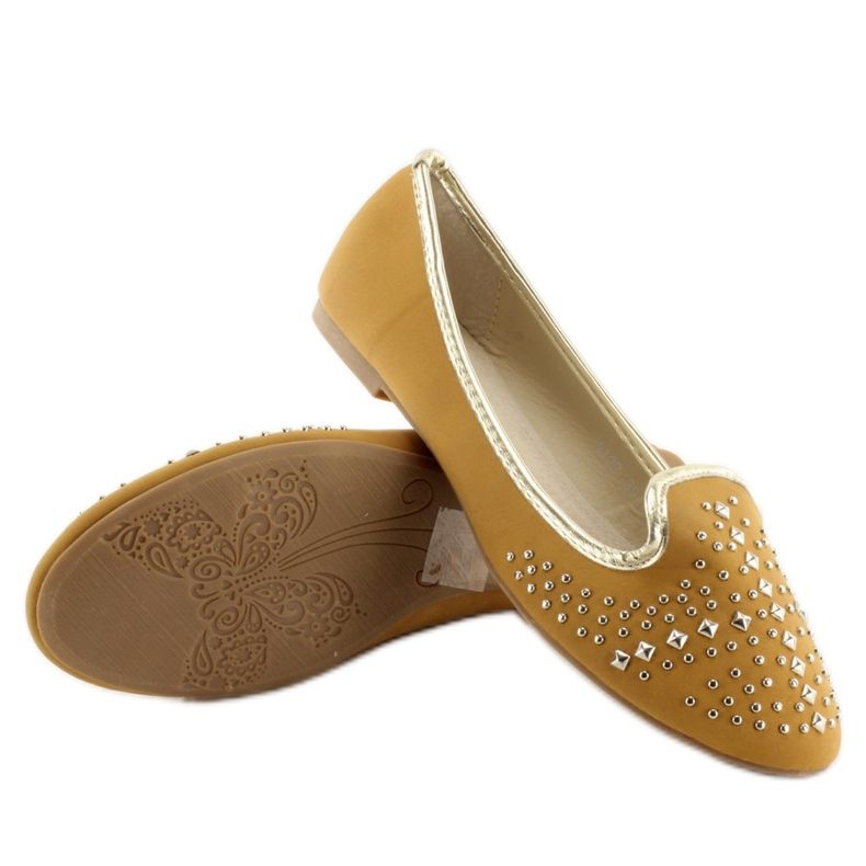 Laufers with studs W102 camel brown 1