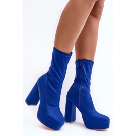 PH2 Blue Peculia high heel ankle boots with a zipper 1 PH2 Blue Peculia high heel ankle boots with a zipper 1
